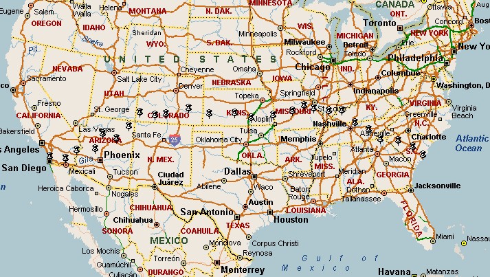 Overview Map of our Route Across America