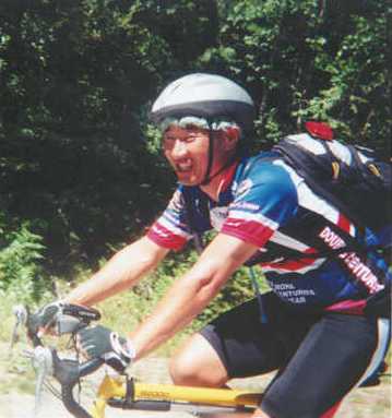 Photo of David on the Rocky Mountain 1200 in Canada of 2000