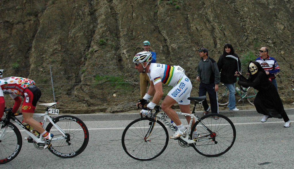 Bettini being chased by Grim Reaper