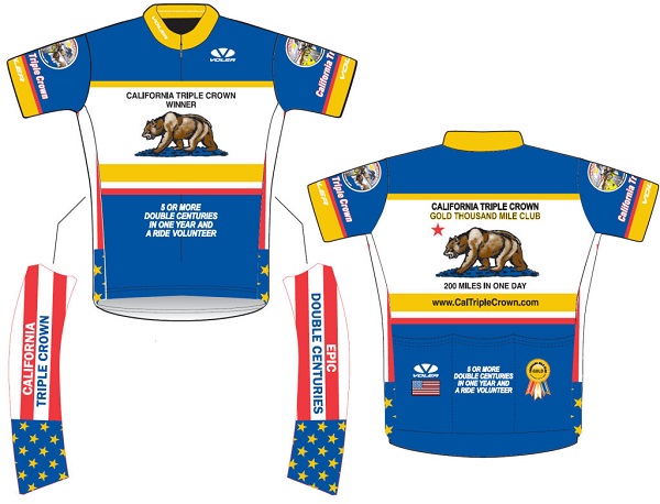 Gold Thousand Mile Club California Triple Crown Jersey