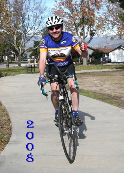 Gold Thousand Mile Club Jersey on Bike